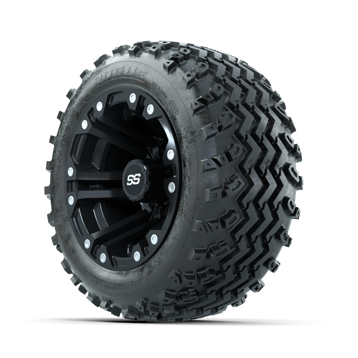 GTW Specter Matte Black 10 in Wheels with 18x9.50-10 Rogue All Terrain Tires