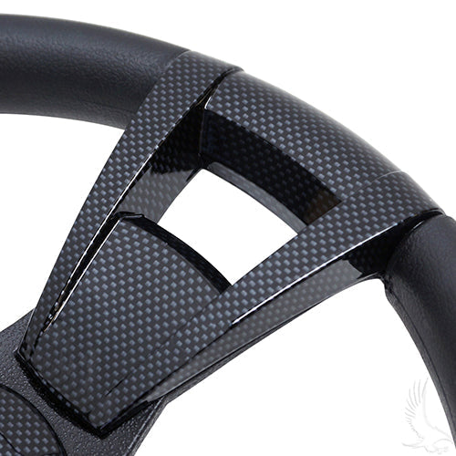 Fontana Golf Cart Steering Wheel -Carbon Fiber -EZGO Hub