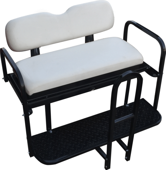 NOMAD Rear Flip Seat – Club Car Precedent (also Tempo) / Pure White Cushion Set