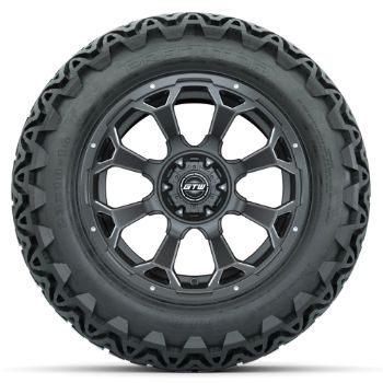 Set of 4 - 14 in GTW Matte Gray Raven Wheels with 23x10-14 GTW Predator