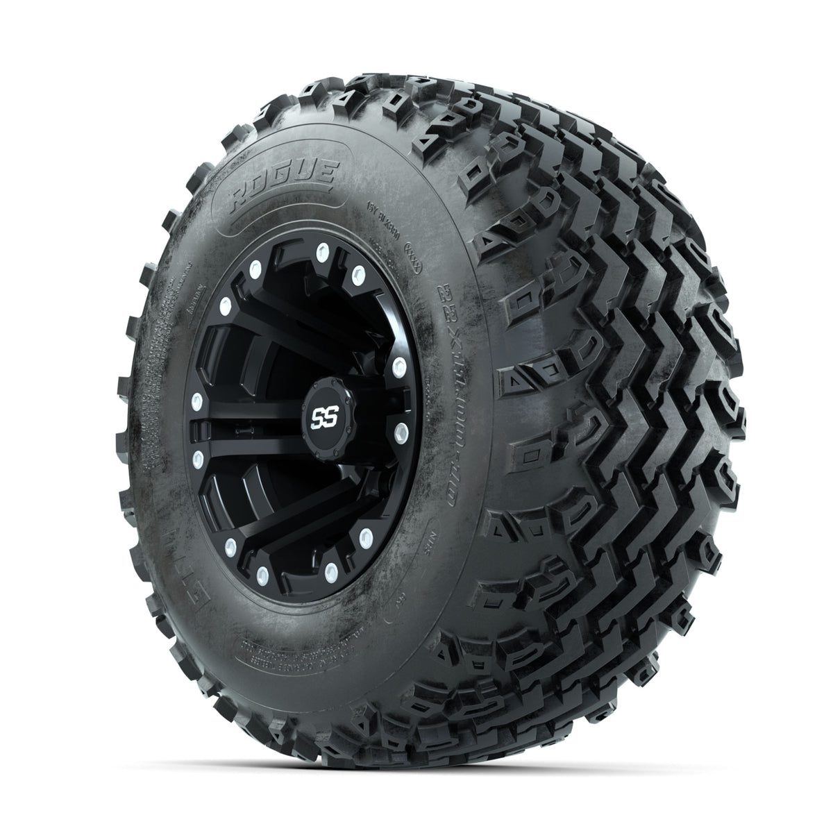 GTW Specter Matte Black 10 in Wheels with 22x11.00-10 Rogue All Terrain Tires