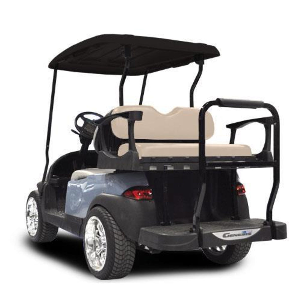 MadJax Genesis 250 with Standard Buff Steel Rear Flip Seat - Club Car DS