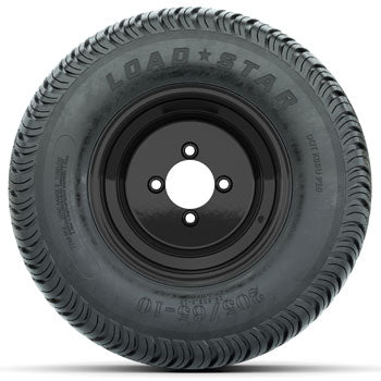 Black Steel Offset 10 in Wheels with 205/65-10 Kenda Load Star Street Tires
