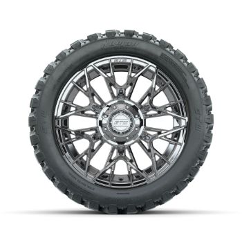 Set of (4) 14 in GTW® Stellar Chrome Wheels with 23x10-R14 Nomad All-Terrain