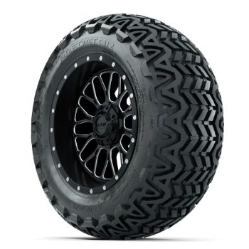Set of (4) 14 in GTW® Helix Machined & Black Wheels with 23x10-14 Predator