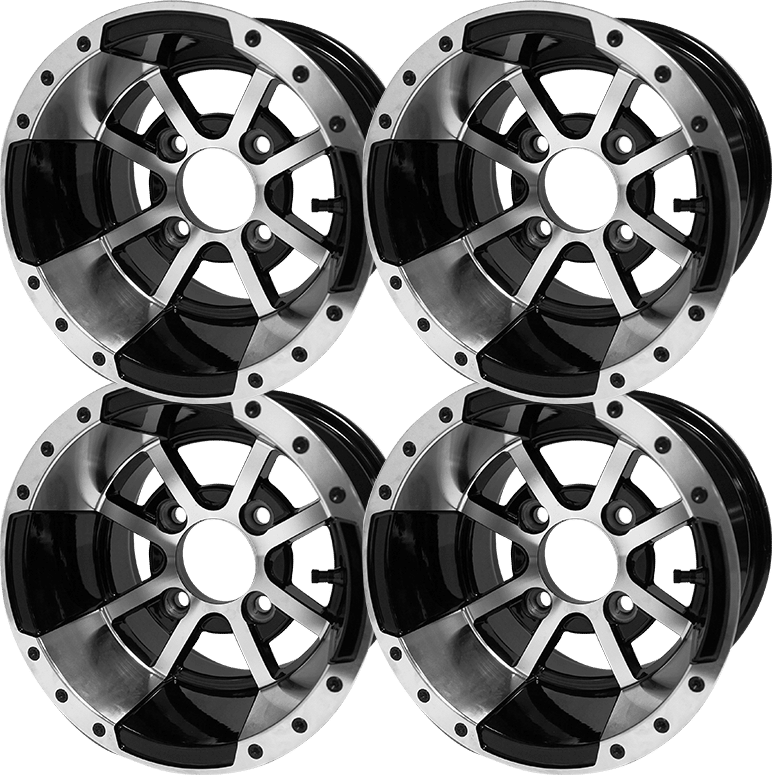 SGC 10′′ Storm Trooper Machined/Black Wheel – Aluminum Alloy (SET OF 4)