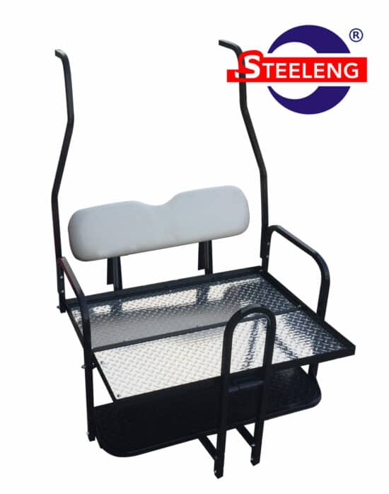 Rear Flip Seat For Club Car DS Golf Cart 2000-2013 Model (White Cushion w/t