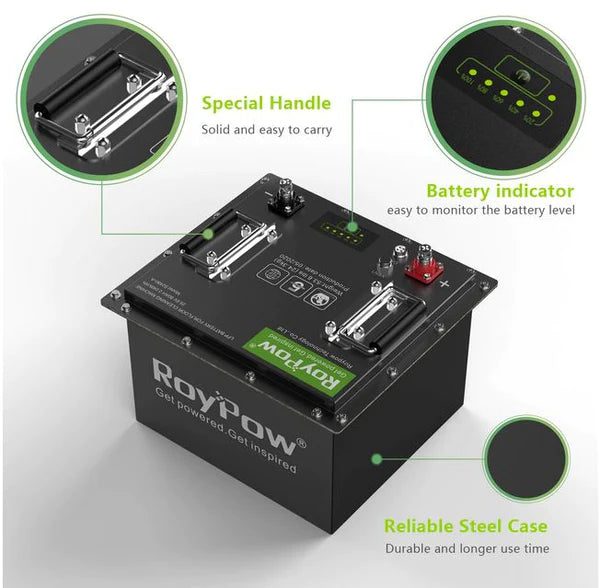RoyPow Floor Scrubber 24V 105Ah Lithium Battery (S24105S) - Heated / IP67