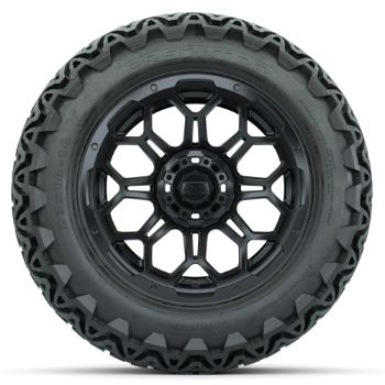 Set of 4 - 14 in GTW Matte Black Bravo Wheels with 23x10-14 GTW Predator