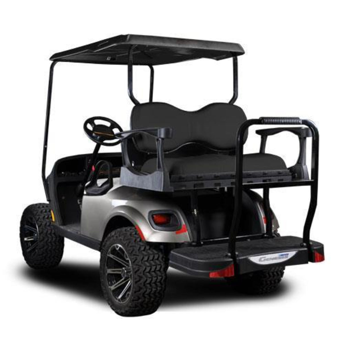 MadJax Genesis 300 with Deluxe Black Aluminum Rear Flip Seat - EZGO TXT
