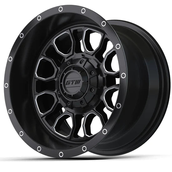 12" GTW Volt Black & Machined Wheel