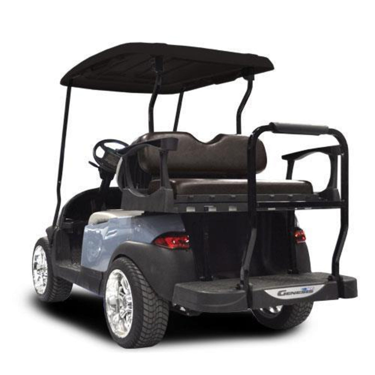 MadJax Genesis 250 with Standard Black Steel Rear Flip Seat - Club Car DS