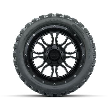 Set of (4) 14 in GTW® Volt Machined & Black Wheels with 23x10-R14 Nomad