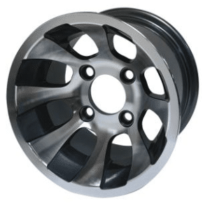 SGC 10′′ Revolver Machined/Gunmetal Wheel – Aluminum Alloy (SET OF 4)