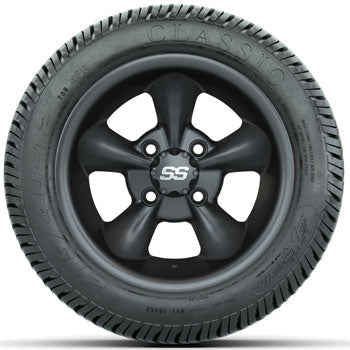 GTW Matte Gray Godfather 12 in Wheels with 215/40-12 Excel Classic Street Tires