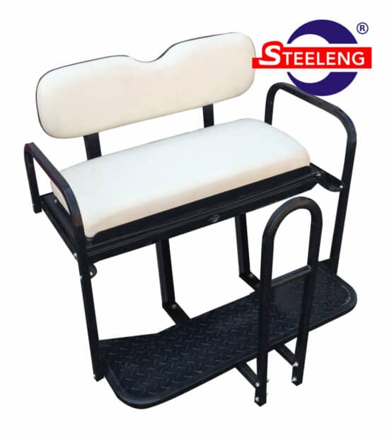 Rear Flip Seat For EZGO Medalist/TXT 1994-Present Model (White Cushion w/t Grab
