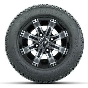 GTW Tempest 10 in Wheels with 205/50-10 Mamba Street Tires - Set of 4