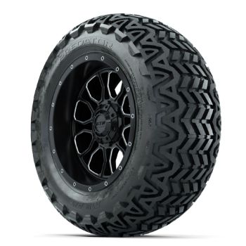 Set of (4) 14 in GTW® Volt Machined & Black Wheels with 23x10-14 Predator