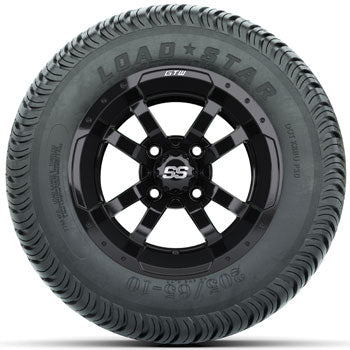 GTW Storm Trooper 10 in Wheels with 205/65-10 Kenda Load Star Tires - Set of 4
