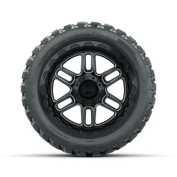 Set of (4) 14 in GTW® Titan Machined & Black Wheels with 23x10-R14 Nomad