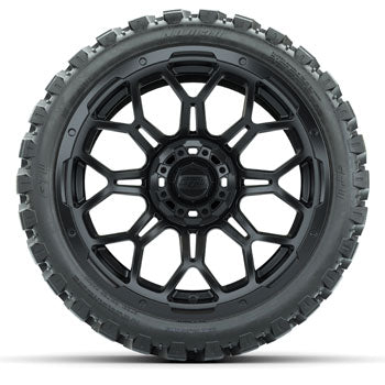 GTW Bravo Matte Black 15 in Wheels with 23 in Nomad All Terrain Tires - Set of 4