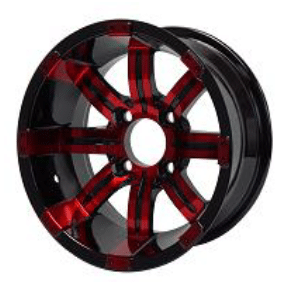 SGC 10′′ Tempest Red/Black Wheel – Aluminum Alloy (SET OF 4)