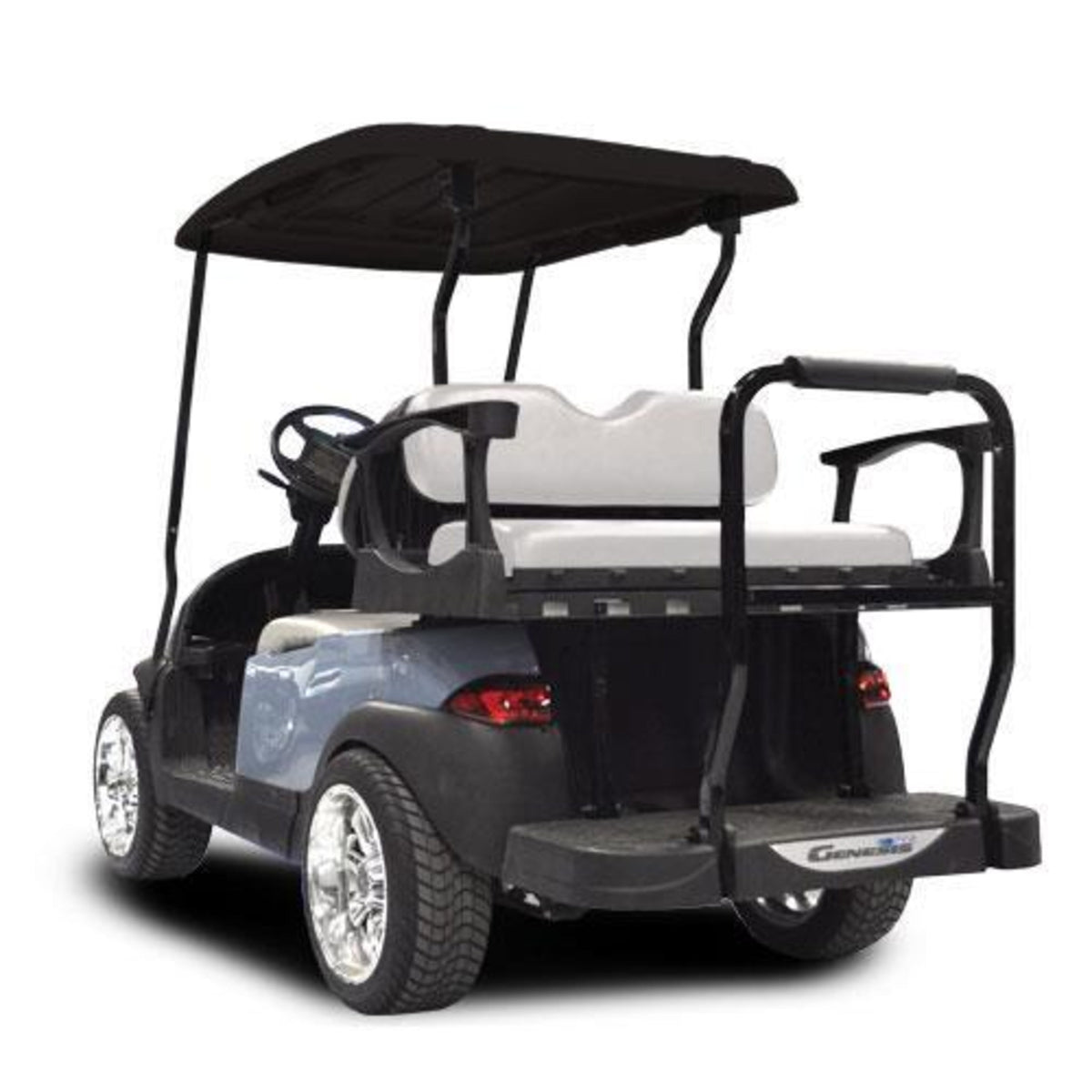 MadJax Genesis 250 with Standard White Steel Rear Flip Seat - Club Car DS