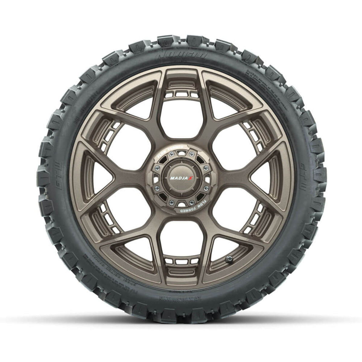 Set of (4) 15" Inch MadJax Flow Form Evolution Matte Bronze Wheels with GTW