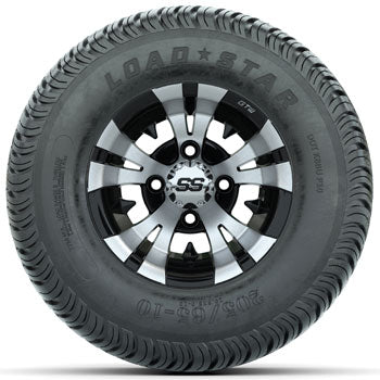 GTW Vampire 10 in Wheels with 205/65-10 Kenda Load Star Tires - Set of 4