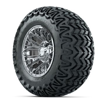 Set of (4) 12 in GTW® Stellar Chrome Wheels with 23x10.5-12 Predator