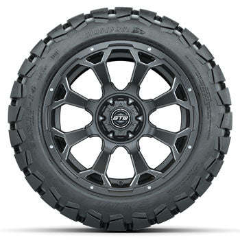 GTW Matte Gray Raven 14 in Wheels with 22x10-14 Timberwolf All-Terrain Tires