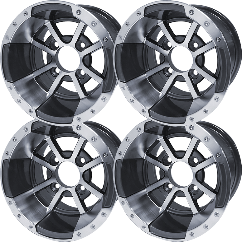 SGC 10′′ Storm Trooper Machined/Gunmetal Wheel – Aluminum Alloy (SET OF 4)