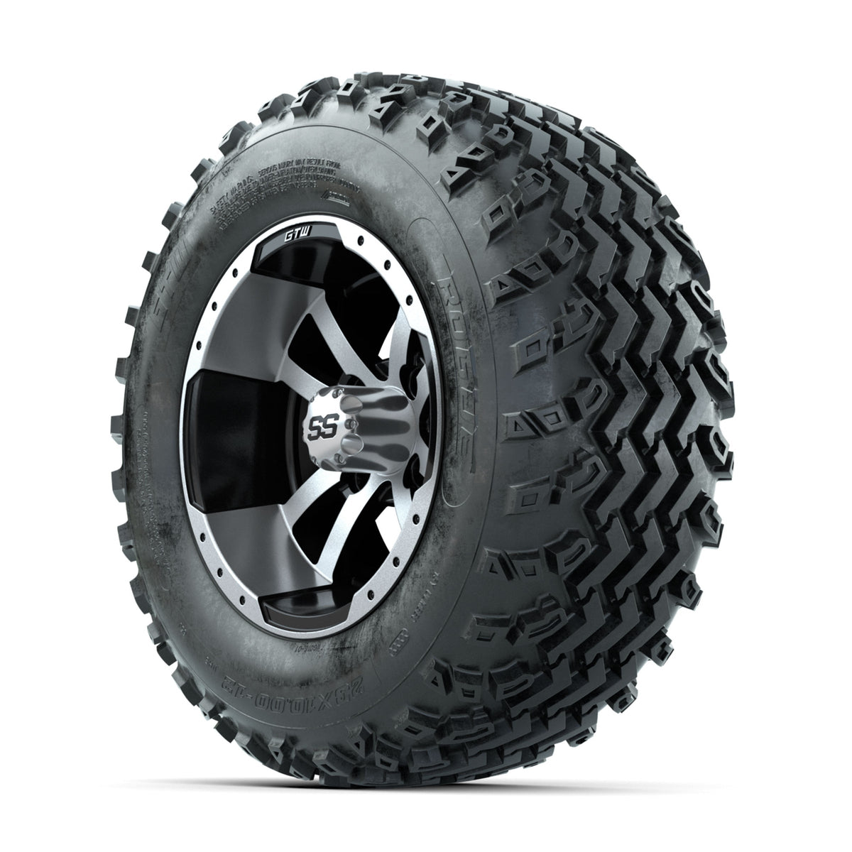 GTW Storm Trooper Machined/Black 12 in Wheels with 23x10.00-12 Rogue All