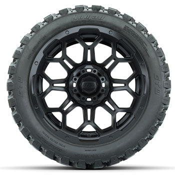 GTW Matte Black Bravo 14 in Wheels with 23x10-14 Nomad All-Terrain Tires - Set