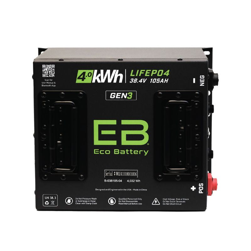 Eco Battery 38V 105Ah Cube LiFePO4 Golf Cart Gen3 Battery