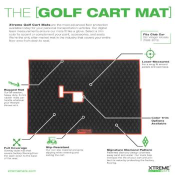 Xtreme Floor Mats for Club Car DS (82-13) / Villager (82-18) - All Black