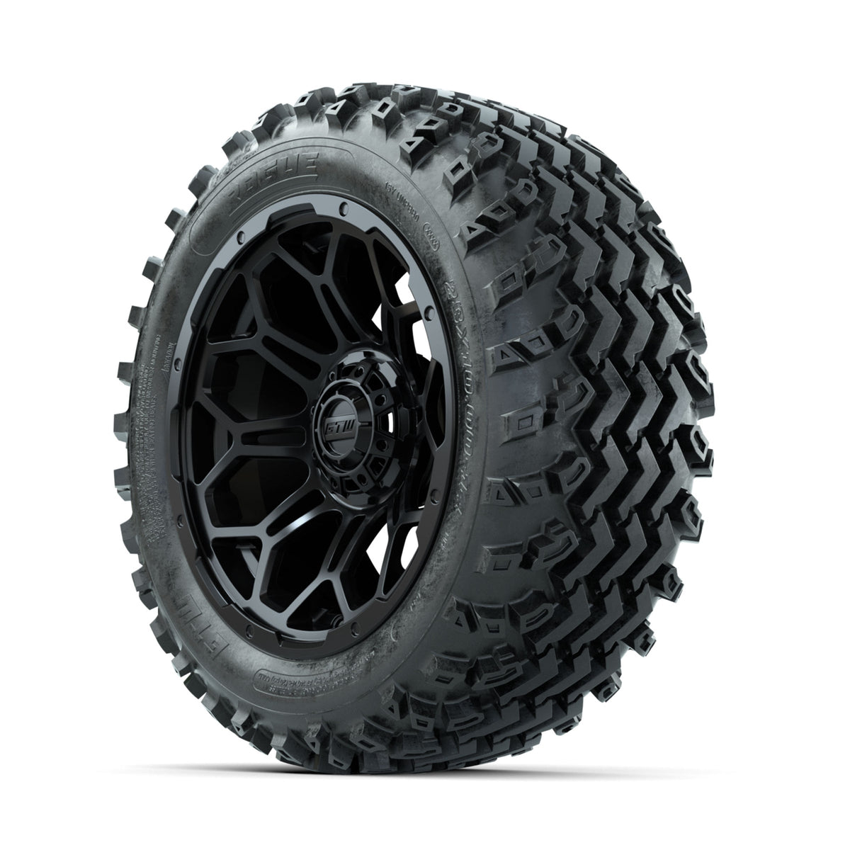 GTW Bravo Matte Black 14 in Wheels with 23x10.00-14 Rogue All Terrain Tires –