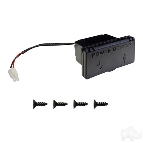 Power Center - 12 Volt Outlet with Dual USB Ports