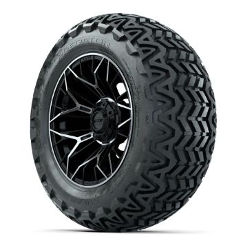 Set of (4) 14 in GTW® Stellar Machined & Black Wheels with 23x10-14 Predator