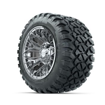 Set of (4) 12 in GTW® Stellar Chrome Wheels with 22x11-R12 Nomad All-Terrain