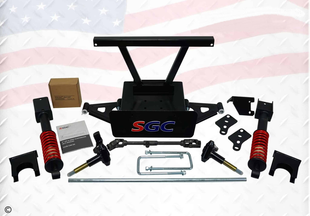 Lift Kit – 6′′ Heavy Duty Built-In Coil-Over Shocks A-Arm for Club Car DS