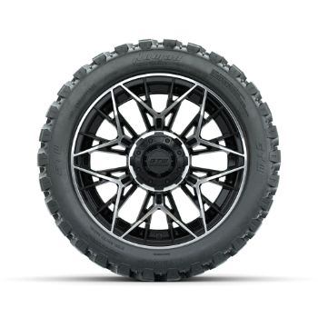 Set of (4) 14 in GTW® Stellar Machined & Black Wheels with 23x10-R14 Nomad