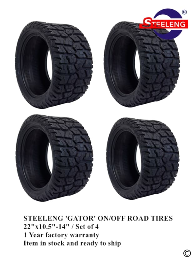 STEELENG 22′′x10.5′′-14′′ GATOR All Terrain Tire DOT Approved (SET OF 4)