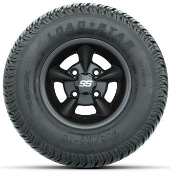 GTW Matte Gray Godfather 10 in Wheels with 205/65-10 Kenda Load Star Tires