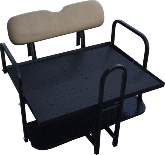 NOMAD Rear Flip Seat – EZGO TXT / Tan Cushion Set