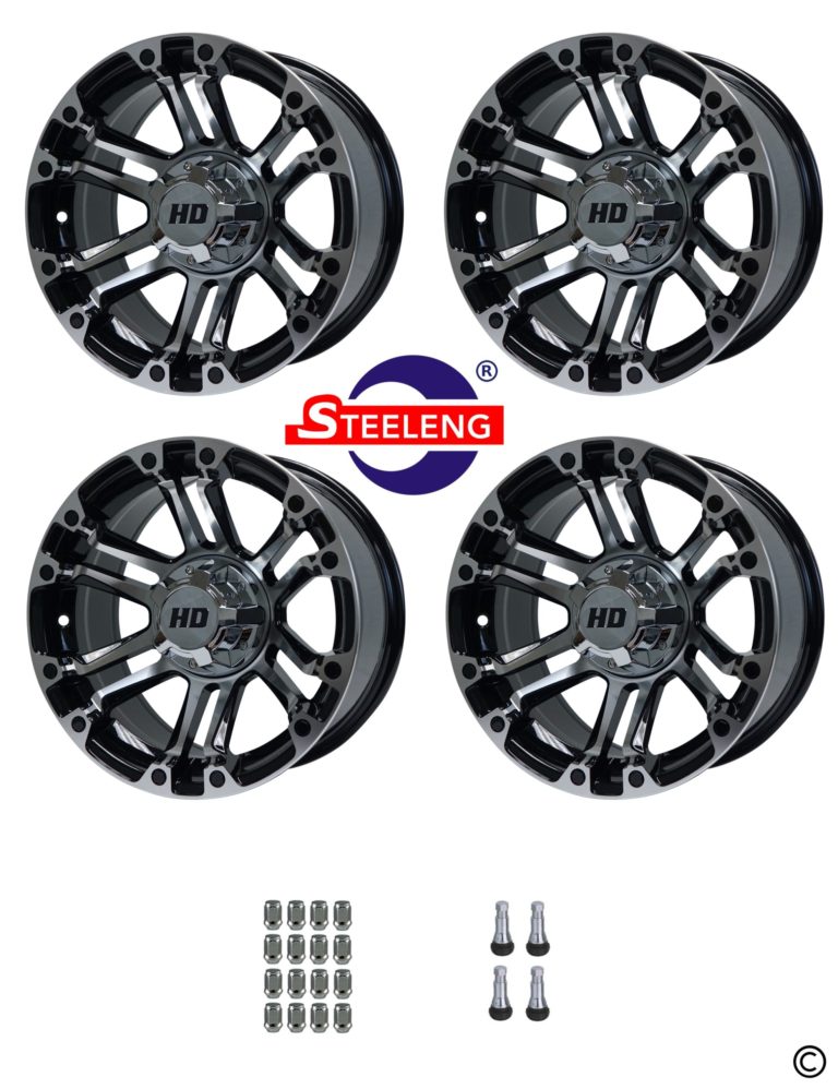 SGC 14′′ Rhino Machined/Black Wheel – Aluminum Alloy (SET OF 4)