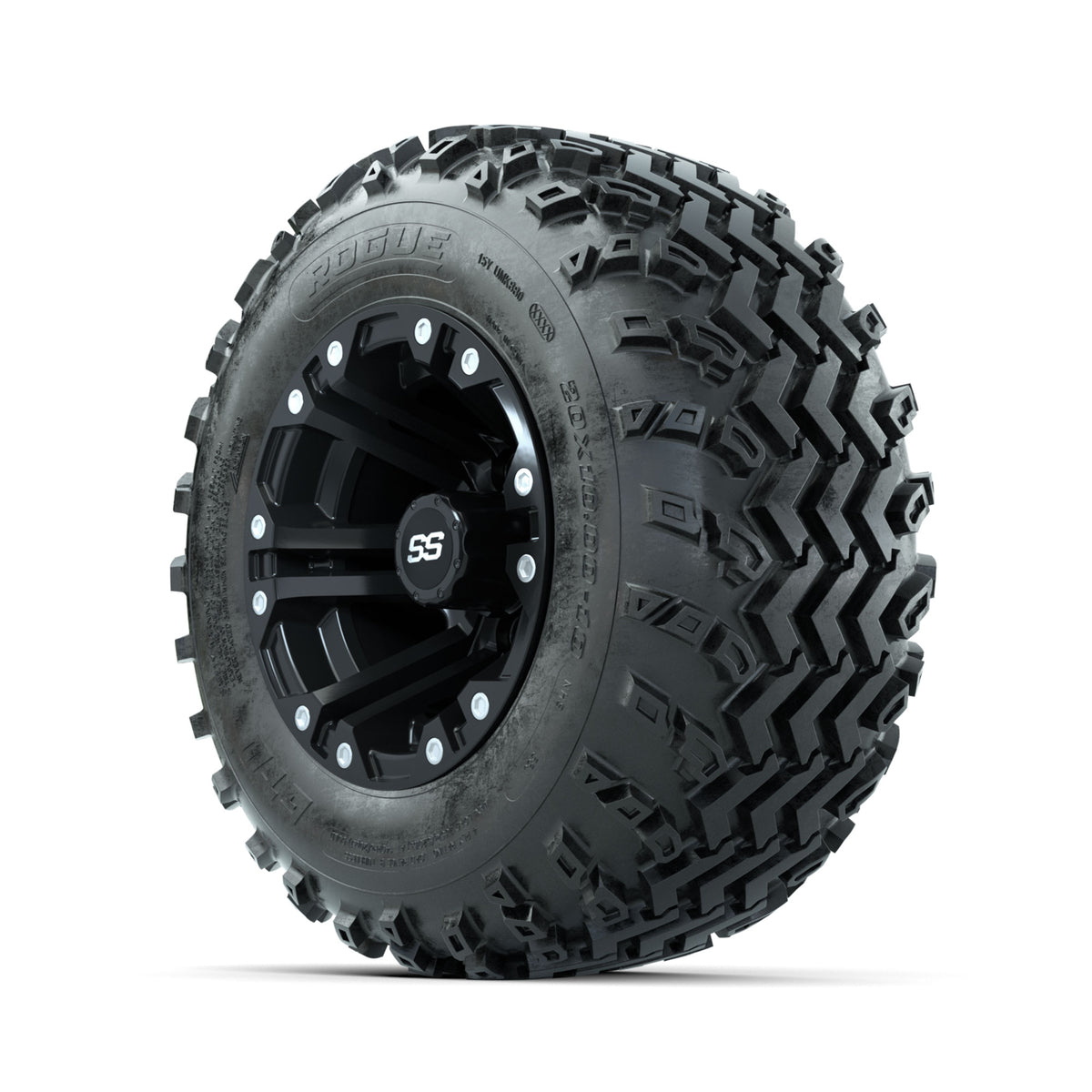 GTW Specter Matte Black 10 in Wheels with 20x10.00-10 Rogue All Terrain Tires