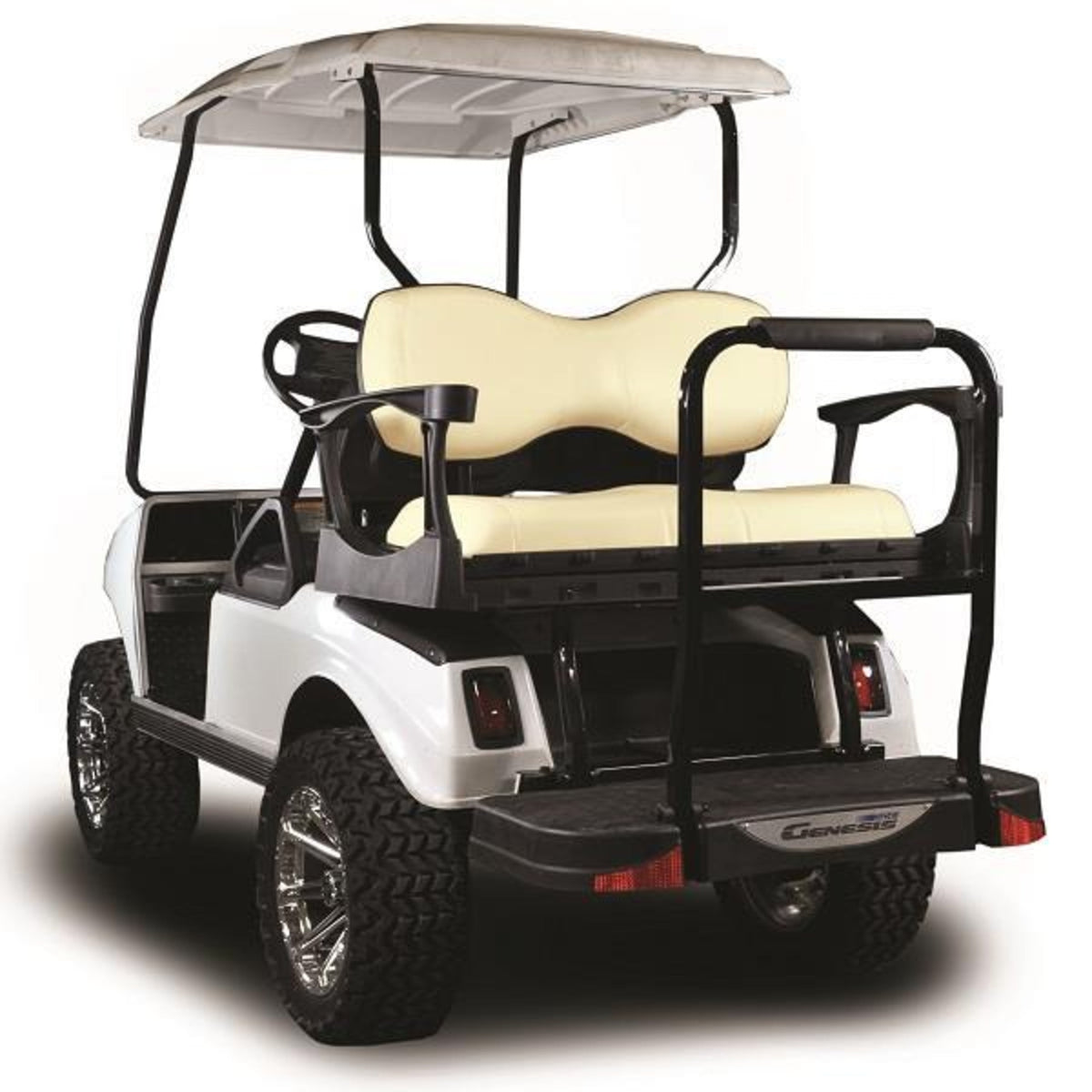 MadJax Genesis 300 with Deluxe Buff Aluminum Rear Flip Seat - Club Car DS