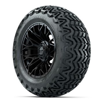 Set of (4) 14 in GTW® Stellar Black Wheels with 23x10-14 Predator All-Terrain