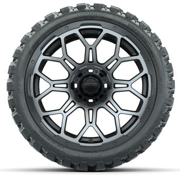 GTW Bravo Matte Gray 15 in Wheels with 23 in Nomad All Terrain Tires - Set of 4